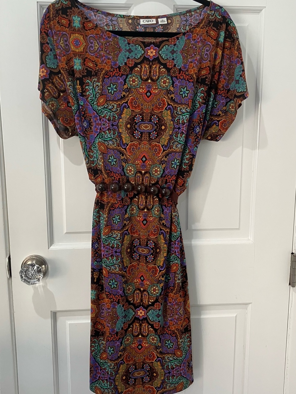 Cato Bohemian Paisley Midi Dress, XL